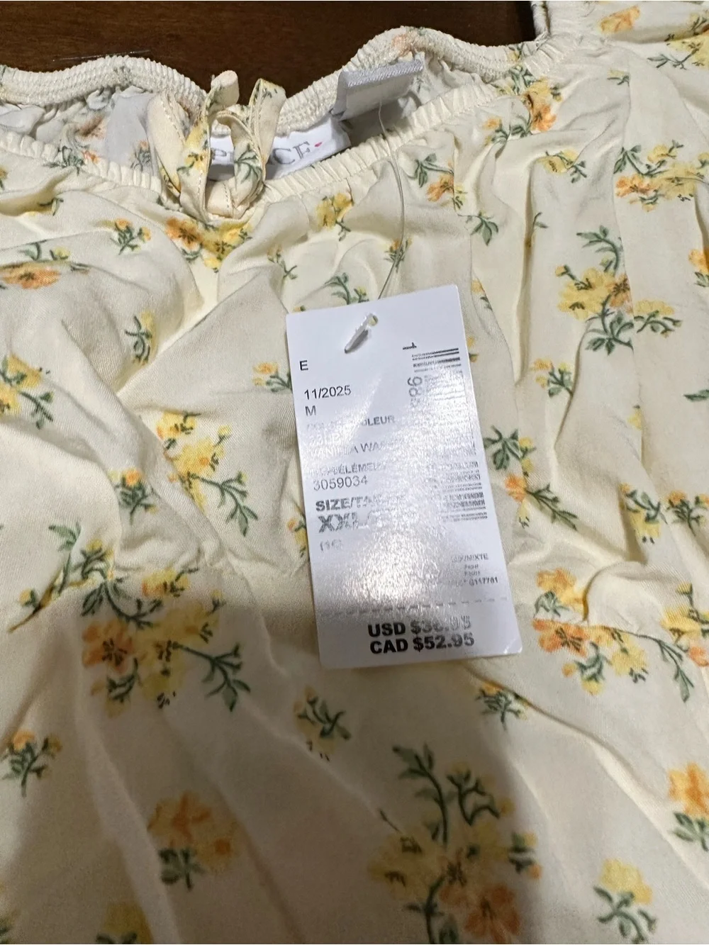 The Children's Place Cream & Yellow Floral Tiered Puff-Sleeve Dress